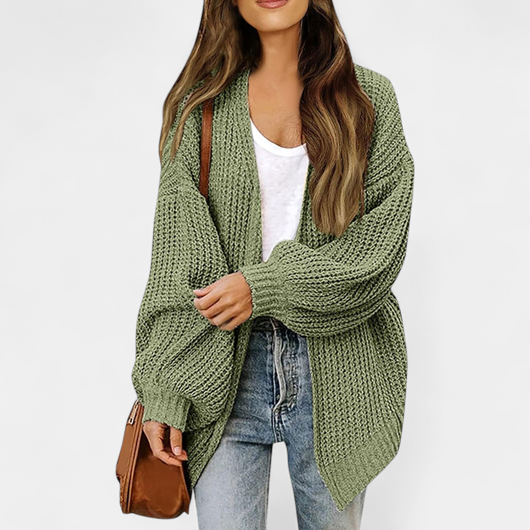 Women's Oversized Long Knit Cardigan, Open Front Longline