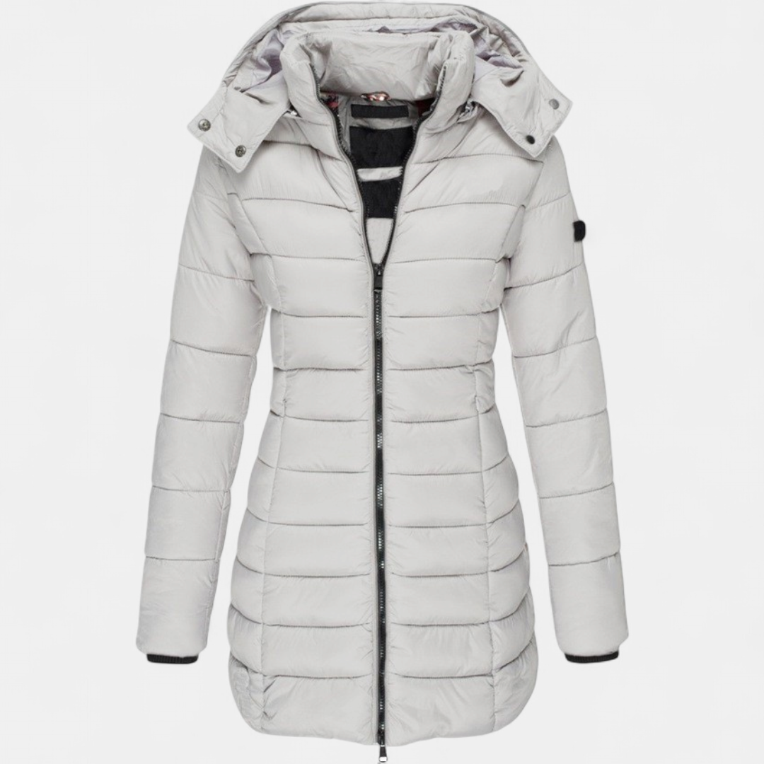 Women's Hooded Quilted Puffer Coat, Padded Winter Jacket