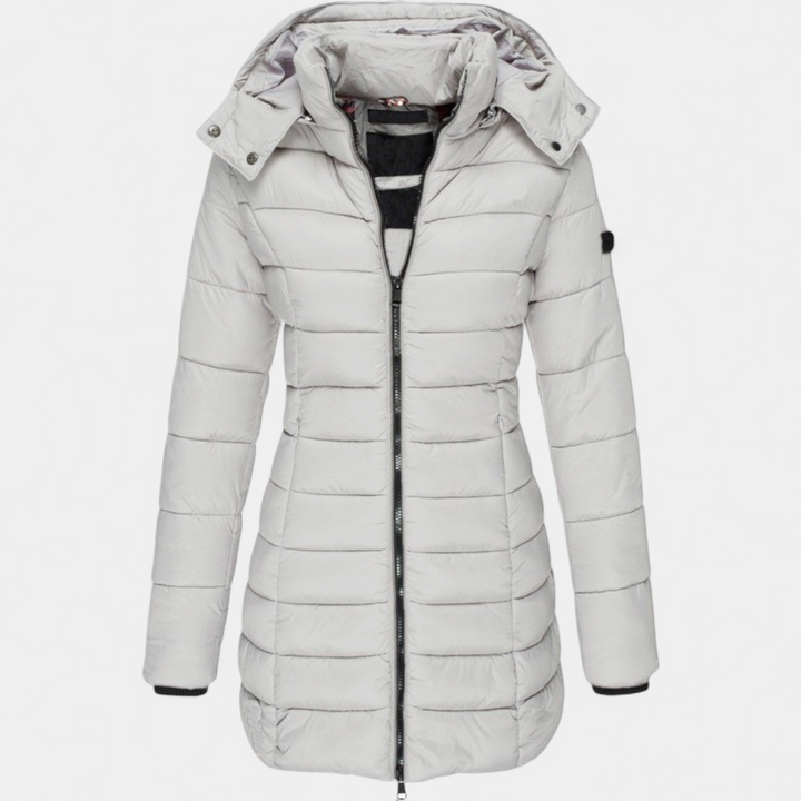 Women's Hooded Quilted Puffer Coat, Padded Winter Jacket