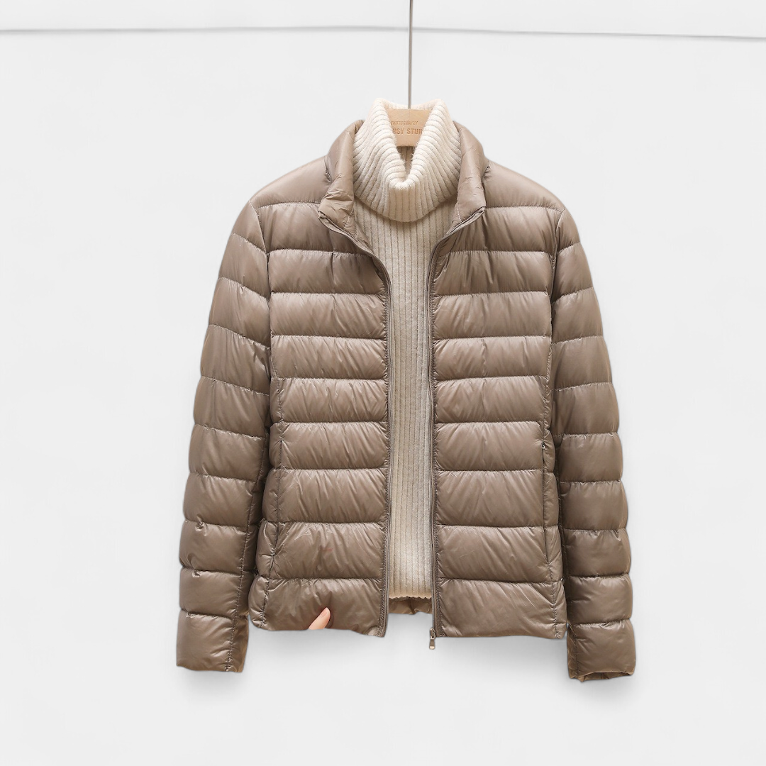 Women's Cropped Puffer Jacket, Lightweight Packable Down Hooded