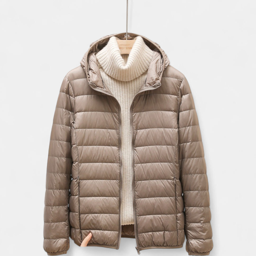 Women's Cropped Puffer Jacket, Lightweight Packable Down Hooded