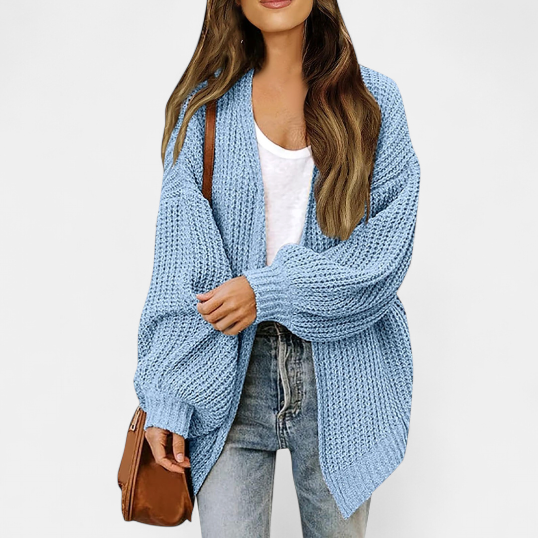 Women's Oversized Long Knit Cardigan, Open Front Longline