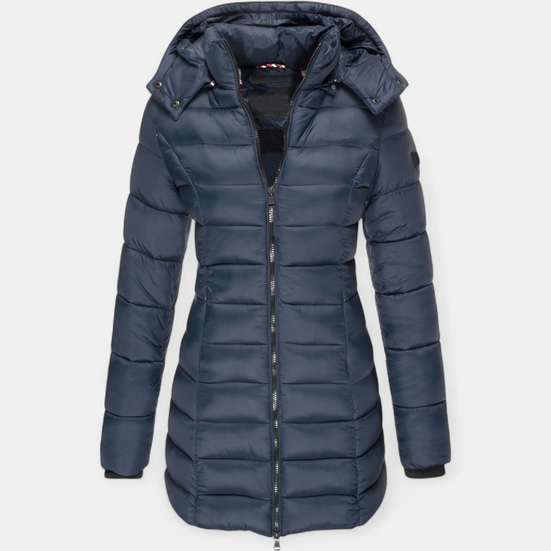 Women's Hooded Quilted Puffer Coat, Padded Winter Jacket