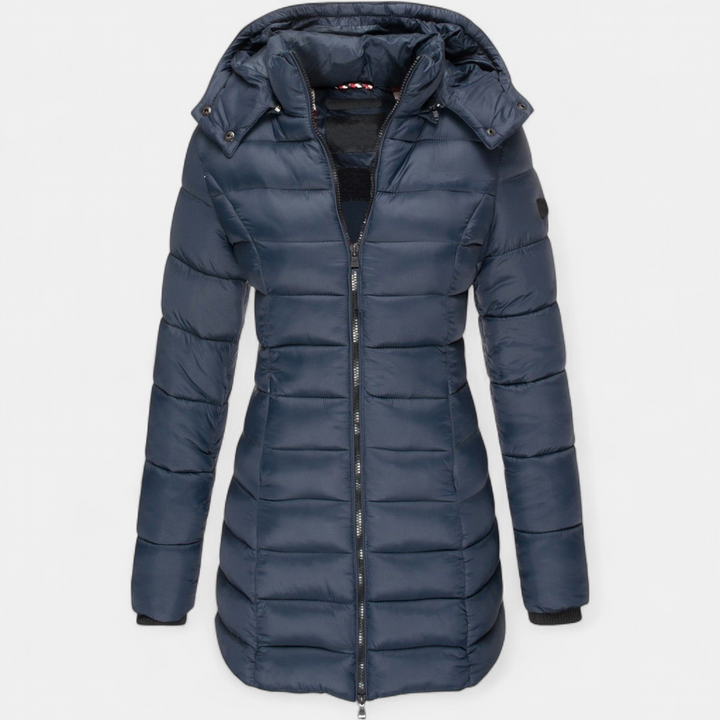 Women's Hooded Quilted Puffer Coat, Padded Winter Jacket