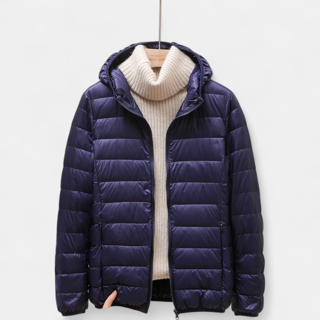 Women's Cropped Puffer Jacket, Lightweight Packable Down Hooded