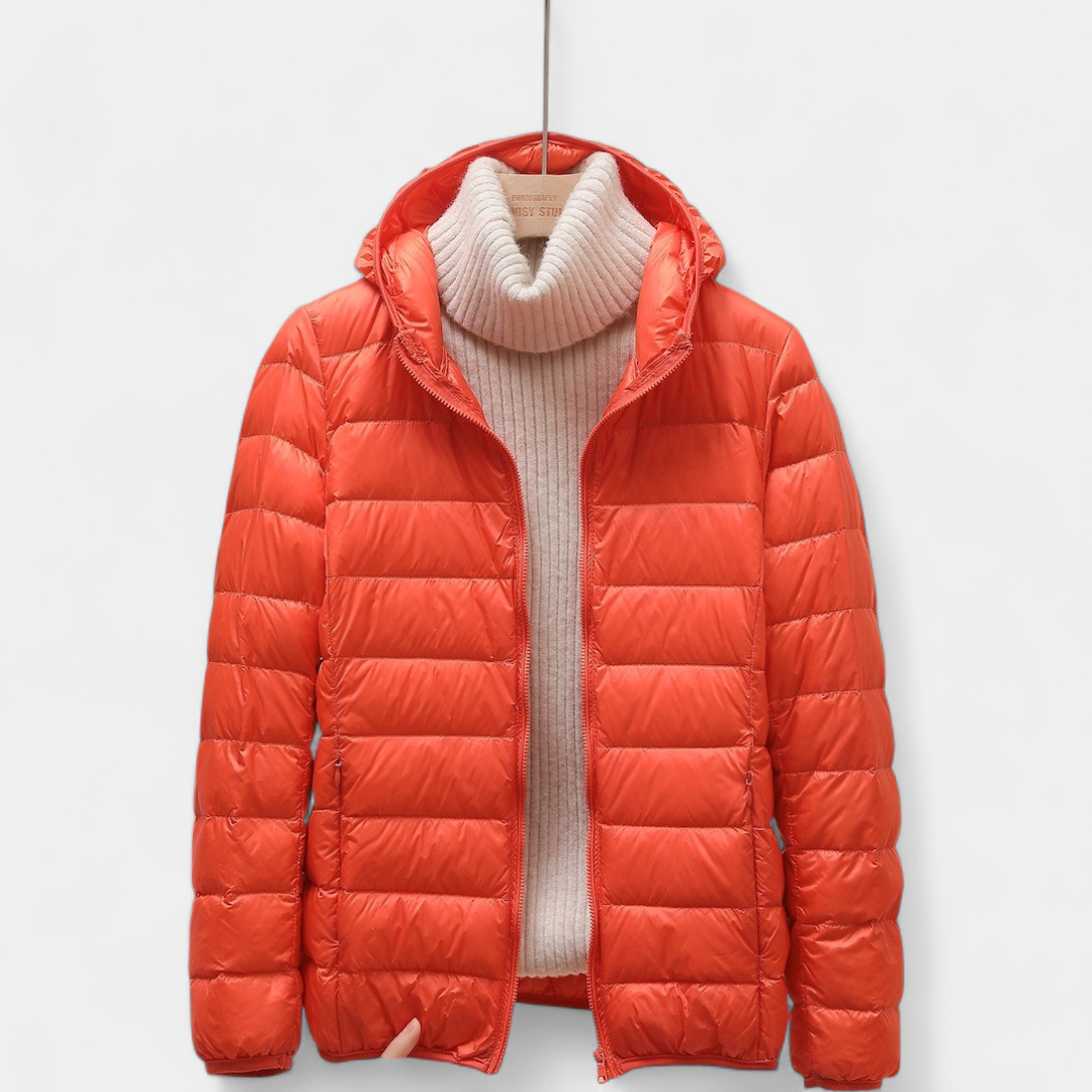 Women's Cropped Puffer Jacket, Lightweight Packable Down Hooded