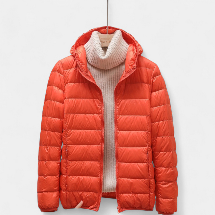 Women's Cropped Puffer Jacket, Lightweight Packable Down Hooded