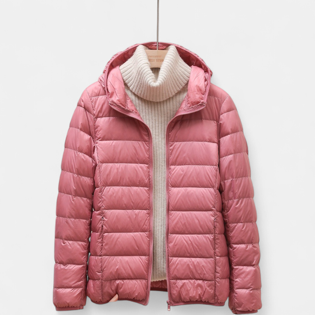 Women's Cropped Puffer Jacket, Lightweight Packable Down Hooded
