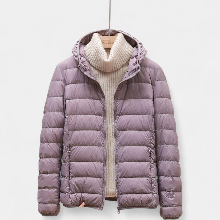 Women's Cropped Puffer Jacket, Lightweight Packable Down Hooded