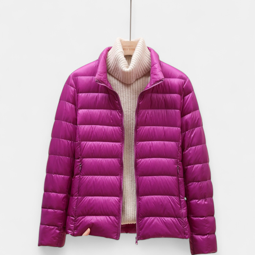 Women's Cropped Puffer Jacket, Lightweight Packable Down Hooded