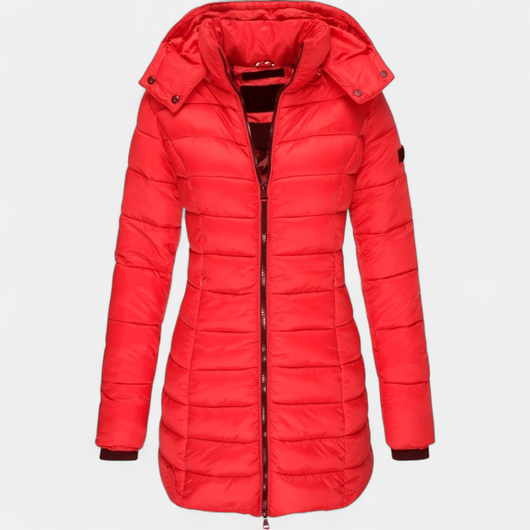 Women's Hooded Quilted Puffer Coat, Padded Winter Jacket