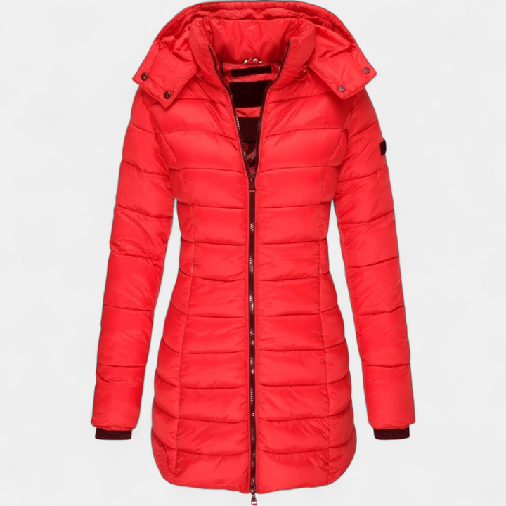 Women's Hooded Quilted Puffer Coat, Padded Winter Jacket