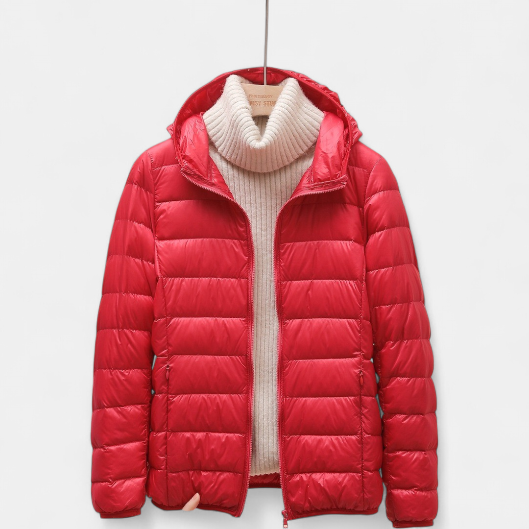 Women's Cropped Puffer Jacket, Lightweight Packable Down Hooded