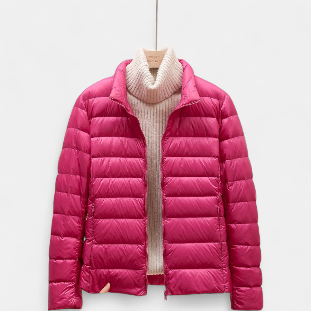 Women's Cropped Puffer Jacket, Lightweight Packable Down Hooded