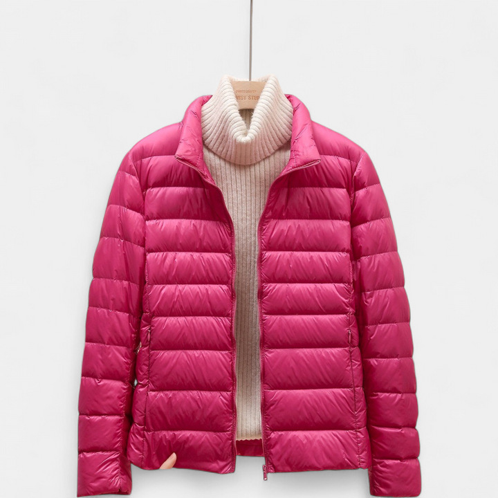Women's Cropped Puffer Jacket, Lightweight Packable Down Hooded