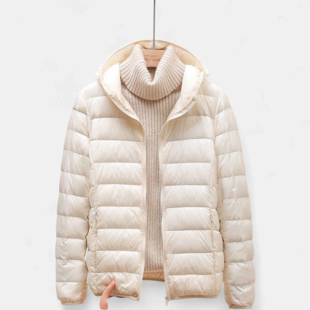 Women's Cropped Puffer Jacket, Lightweight Packable Down Hooded